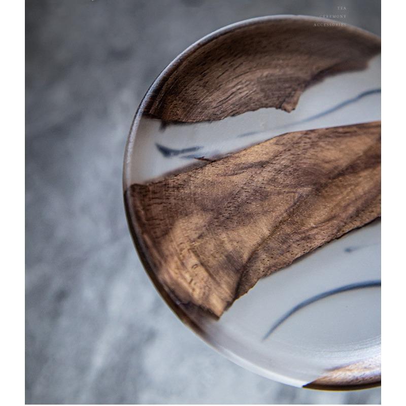 Resin Insulation Pad Wooden Coaster Resin Drink Coasters Tea Mat Coffee Wine Table Drink Coaster Home Kitchen Decoration