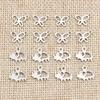 50pcs Small Elephant Butterfly Charms Pendant Stainless Steel DIY Jewelry Making Accessories Findings for Earrings Bracelet