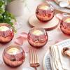 6/12Pcs Simple Creative Round Glass Votive Candle Christmas Wedding Banquet Bar Party Wax Holder Candlesticks Home Decoration