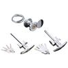 Garage Door T-Handle Lock with Keys Universals Replacement Lock Shed Door Lock Hardware for Manual Open Enduring