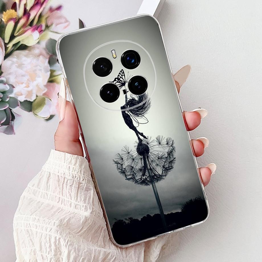 Soft Liquid Silicone Back Cover For Honor Magic 7 Pro Magic6 Lite Magic 5Lite Phone Case Marble Gothic Style Cartoon Clear Coque
