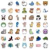 100 Cartoon Natural Animals Collection Graffiti Stickers Decorative Suitcase Waterproof No Glue Stickers