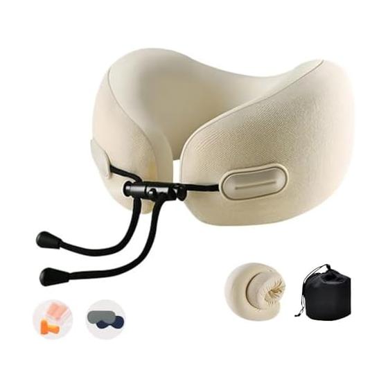 Neck Pillow, Airplane Compact, Neck Pillow, Memory Foam U Shape, Washable Cover, Easy to Carry, Good Breathability, Neck Pillow, Airplane Pillow,