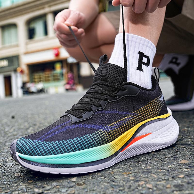 New running shoes men's flying electric carbon plate red rabbit 7 breathable couple older children's racing running female teenagers moving marathon s
