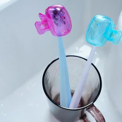 1/3 Peça Capa Protetora de Cabeça de Escova de Dentes de Plástico Portátil Clipes Tampa Protetora de Cabeça à Prova de Poeira Acessórios de Banheiro para Viagem Caminhada Acampamento