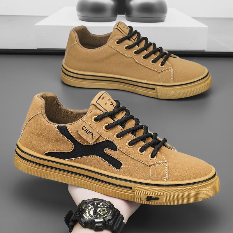 

Spring men s shoes 2025 new fashion retro trend casual board shoes men s work soft sole light sports trendy shoes 44 верблюд