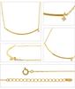 PINKY&DIANNE [Special Edition] Gold-Colored Bar Necklace In Sterling Silver, Women's, with Curved Lines