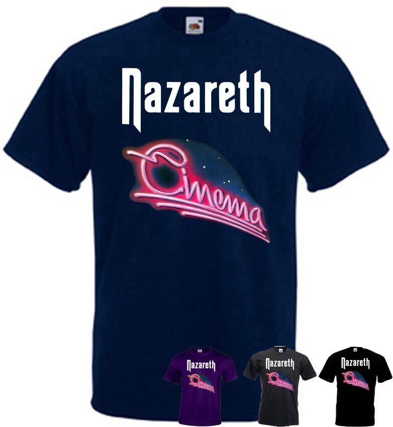 Nazareth Cinema T-shirt hard rock band black graphite purple all sizes S5XL XXXXL