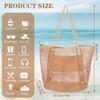 Women's Foldable Mesh Beach Bag - Versatile Shoulder Bag for Shopping and Travel