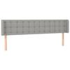 VidaXL Tête de Lit à LED Meuble de Chambre à Coucher Accessoire de Lit Double Tête de Cadre de Lit Intérieur Gris Clair 3123692
