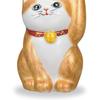 Kutani Ware Iwataya No. 3 Maneki Neko (Lucky Cat) with Gold-painted Fur AP7-1303