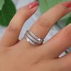 Micro-inlaid zirconia simple and elegant ring