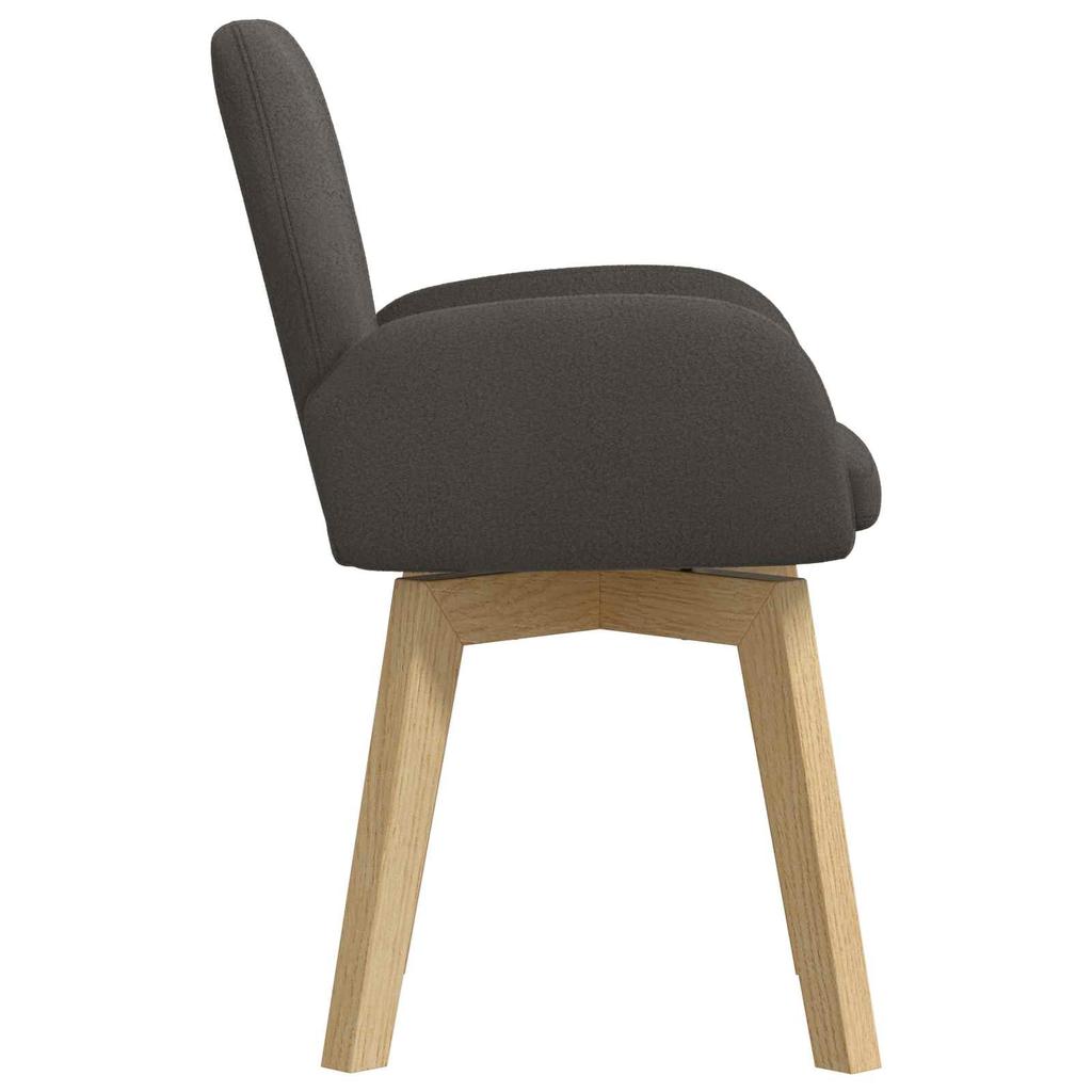 Swivel Chair Dining Room 4 Pcs Boucle Dark Gray 54 X 58 X 87 Cm
