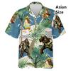 Hawaiian Bigfoot Pirate Man Shirts Women Tropical Summer Aloha Casual Shirts Button Down Short Sleeve Sasquatch Shirt Clothing