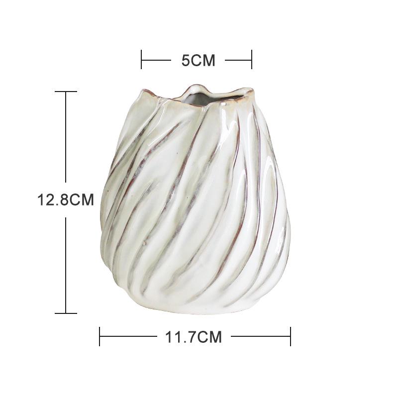 Modern Minimalist Ceramic Vase - Irregular Shape Art Craft for Living Room Decor