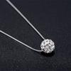 Silver Chain Small Ball Pendants Women's Necklaces Short Neck Jewelry Rhinestone Clavicle Necklace Party Neck Jewelry