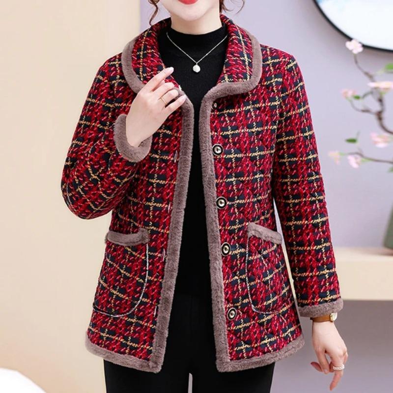 

Добавьте Бархатную Теплую Зимнюю Повседневную Хлопковую Куртку Утепленную Маленькую Модную XL красный