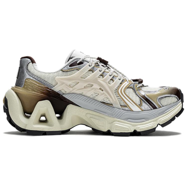 Li Ning Lijun Ace 3.0 Retro Trend Sports Casual Shock Absorbing Breathable Low Top Dad Shoes Women sneaker AZGW348-3