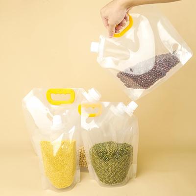 Sacchetto Sigillato per Cereali Conservazione Cucina Trasparente Aspirazione Insetti A Prova di Umidità Sacchetto Portatile per Conservazione Alimenti Imbuto Utensili da Cucina