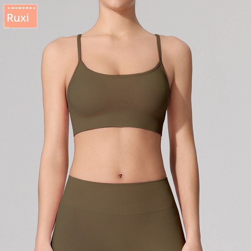 Export Beauty Back Spaghetti Strap Sports Intimates Breathable Quick-Drying Yoga Fitness Women's Inner Wear Sexy Back Practice Tops Bra