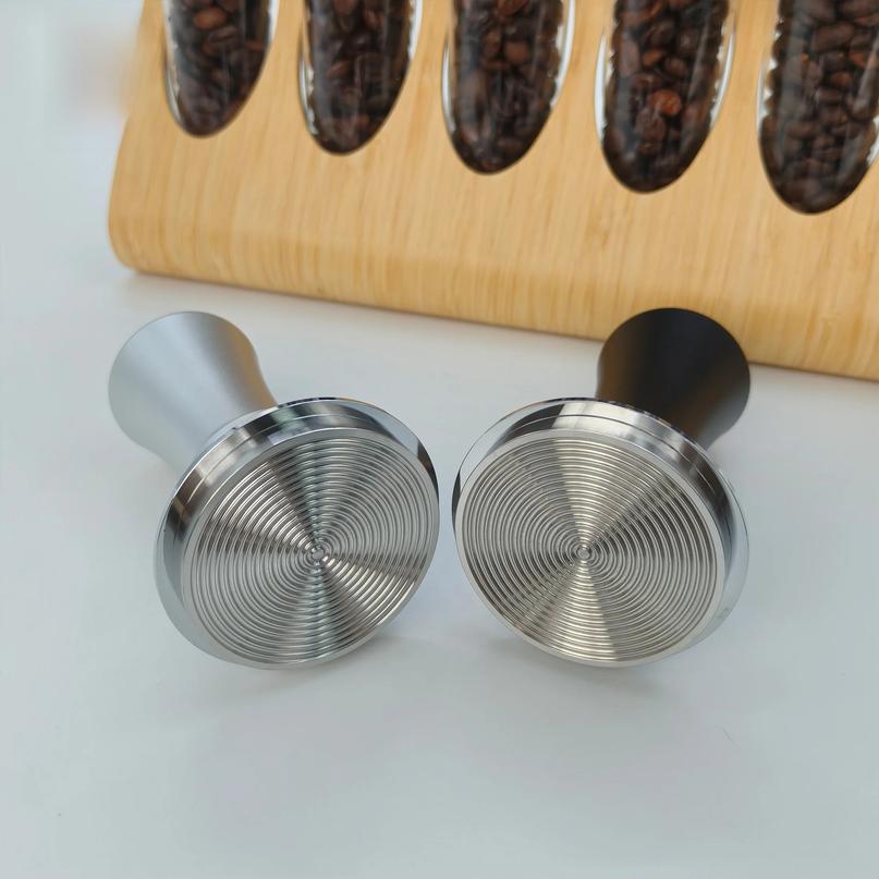 1Pc Coffee Tamper, Coffee Tamper, Stainless Steel Smooth Bottom or Threaded Bottom, Three Sizes: 51mm, 53mm, and 58mm