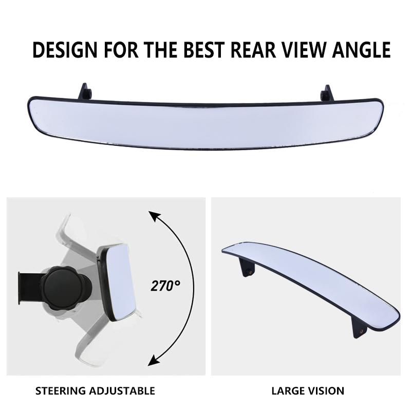 Golf Cart Rear View Mirror, 180 Degree Rear View Mirror 16.5" Extra Wide