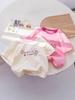 Girls' A-Class 100% Cotton Round Neck Short-Sleeve Summer T-Shirt for Small and Medium Children