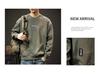 Men's Retro Patchwork Knit Hoodie: Heavyweight, Loose-Fit, Plus Size, Long Sleeve for Autumn & Winter