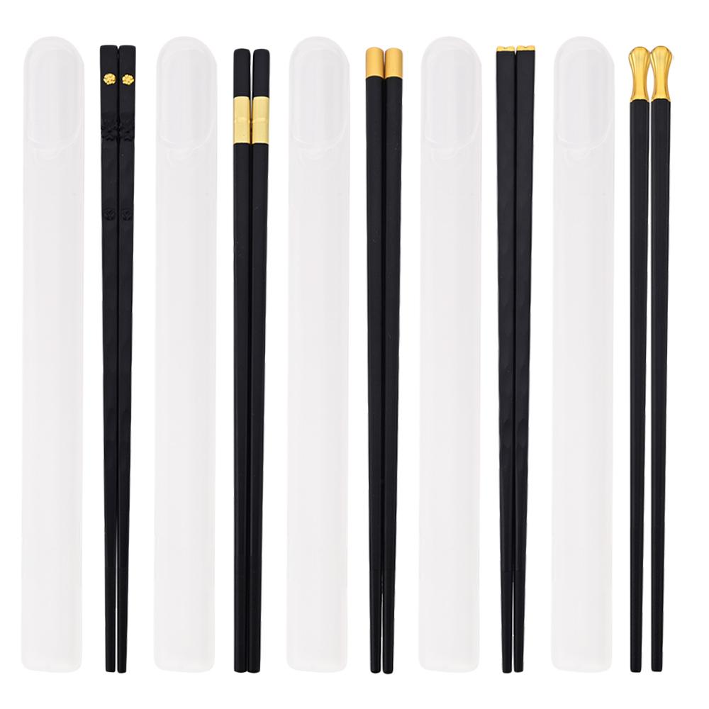

Japanese 5Set Portable Chopsticks for Sushi Non-Slip Food Sticks Hot Pot Reusable Chinese Chopsticks Tableware Kitchen Tools