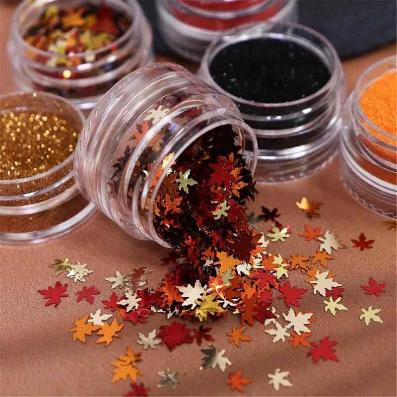 Snowflake Nail Art Glitter Christmas Nail Sequins Flakes 3D Snowflake Glitter for Acrylic Nail Design Christmas Powder