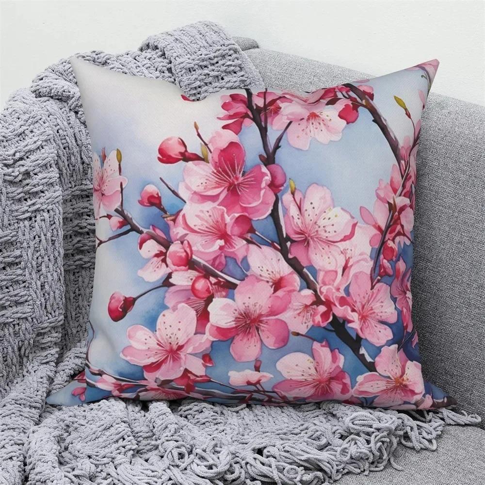 Декоративная наволочка с цветочным узором для дивана в машину, квадратная наволочка для подушки 16x16Inch