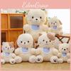 Cat Dog Bib Bear Plush Toy Stuffed Doll Cartoon Bedroom Decoration Kids Gift
