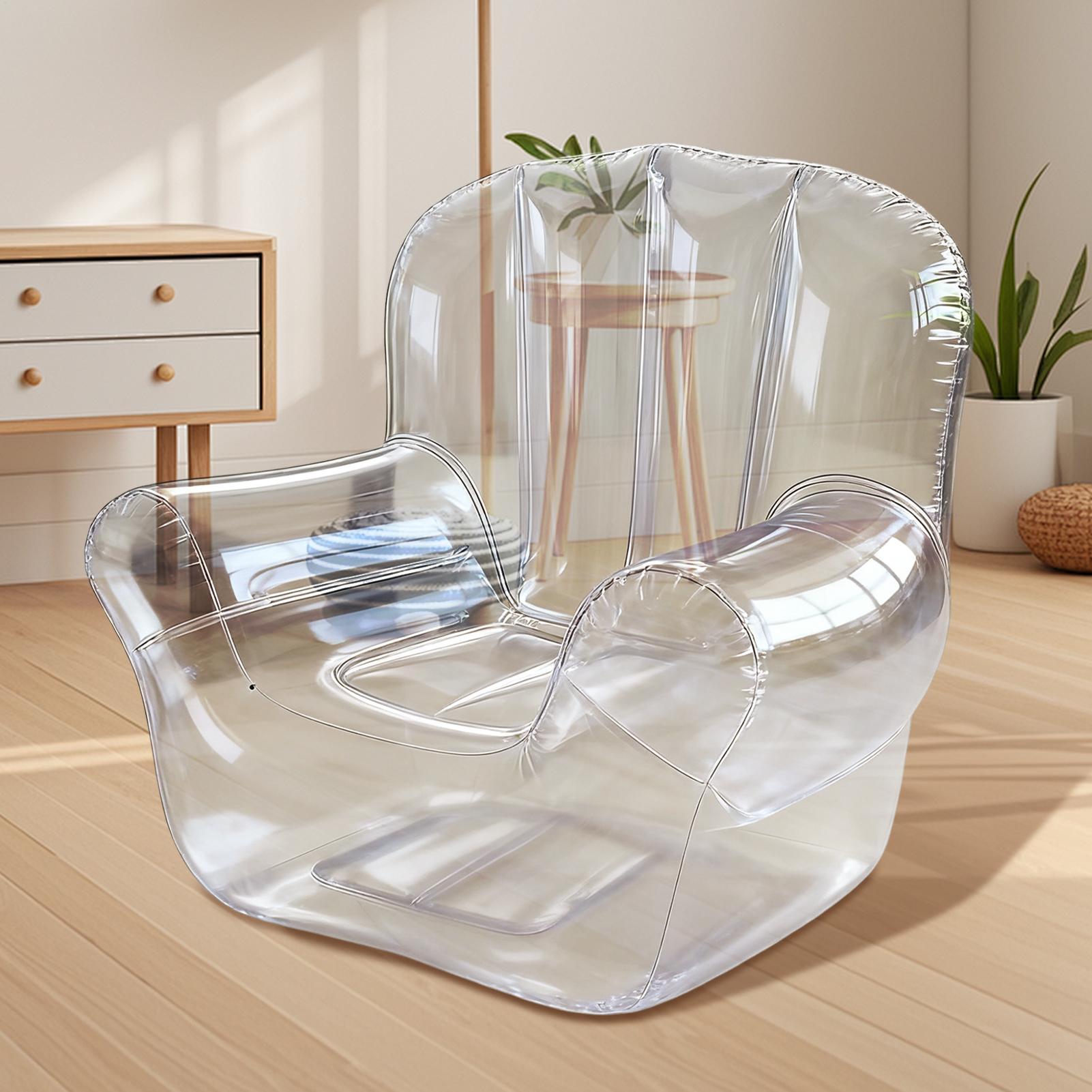 Надувное кресло Прозрачное ПВХ Надувной воздушный диван-кровать Уличный диван Кушетка Мебель Для спальни Путешествий У бассейна Балкон CN