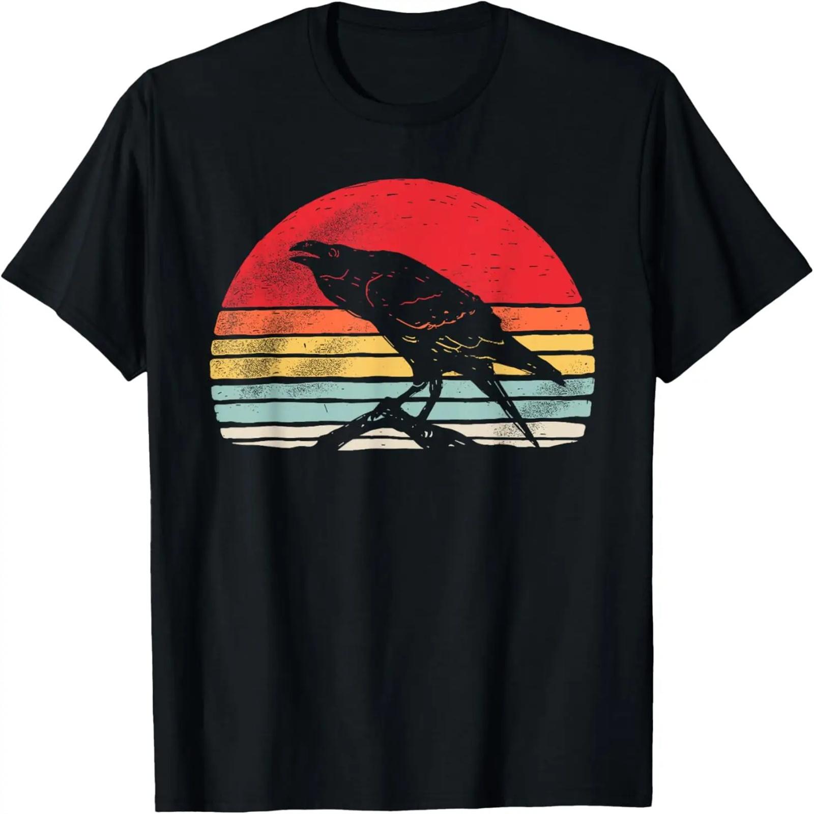 

Vintage Retro Raven Shirt Crow Bird Lover Gift T-Shirt XXXXXL чёрный