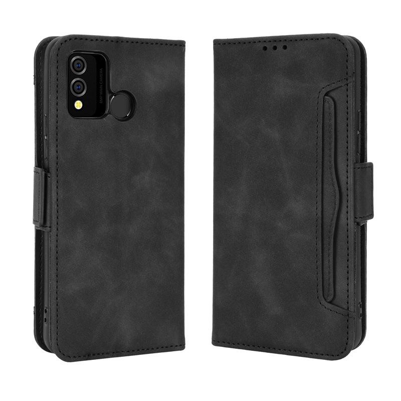 BLU J9L Leather Case: Multi-Card Slot Flip Protective Skin-Feel Cover