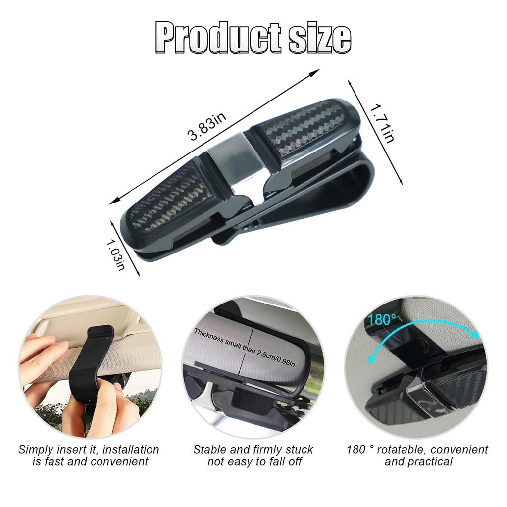 Auto-Sonnenblende Brillenhalter Sonnenbrillen-Clip Auto-Brillenetui Universeller Karten-Ticket-Brillenhalter Auto-Innenzubehör