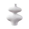 Ceramic Vase Geometric Gourd Shape Flower Vase Black and White Coarse Pottery Flower Arrangement Accessories Home Decoration