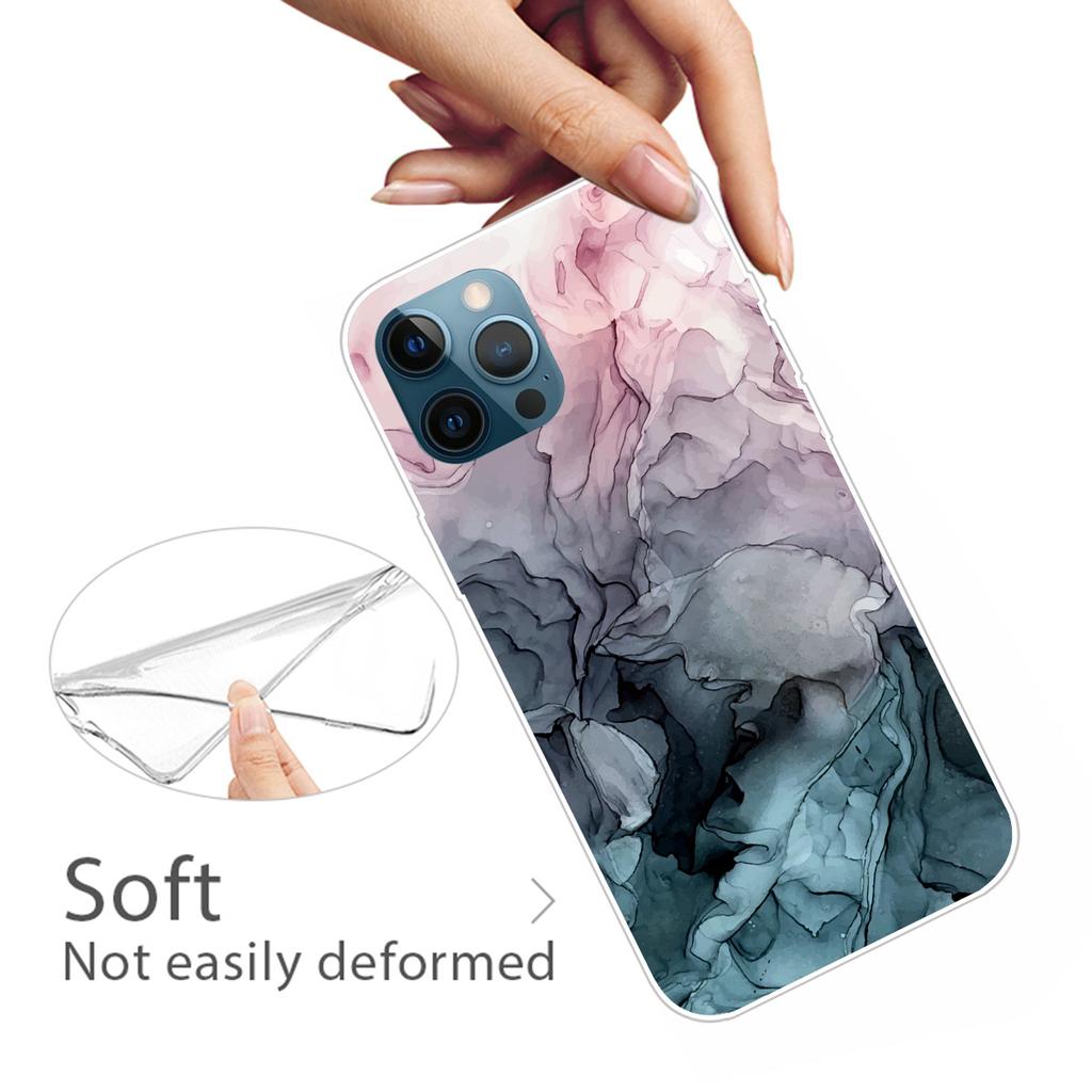 For iPhone 15 Pro Max Shockproof IMD TPU Cell Phone Case Abstract Marble Printed Mobile Phone Back Cover