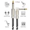 1Pcs TRS 1/4 inch 6.5mm Audio Cables 1.5/3/6M Braided Electric Guitar Cable Gold Plated Shielded 90 Degree Low Noice Jack Cable