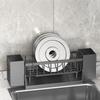 Kitchen Sink Drain Rack Organizer ABS Plastic Self-draining Sink Shelf Soap Sponge Holder Dishcloth Towel Rack Filter Basket