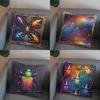 2D Colorful Beetle Pattern Decorative Pillow Cover Pattern Cushion Cover Suitable For Sofa Bedroom Car Pillow Cover