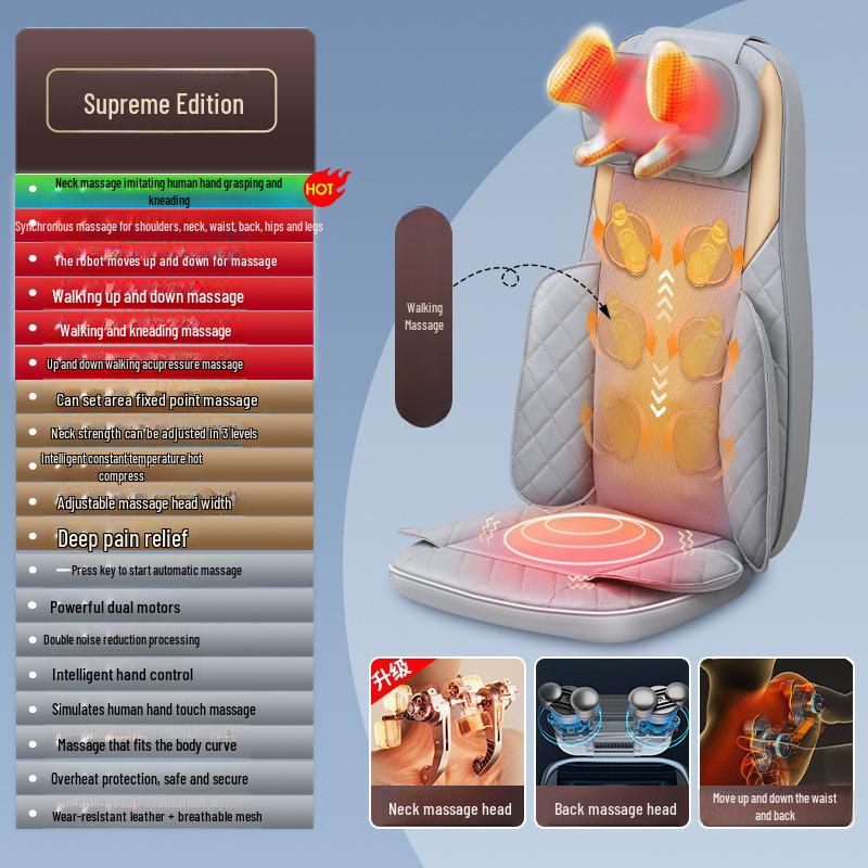 

Многофункциональная электрическая массажная подушка для спины и шеи с функцией разминания