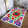 Colorful Floral Pattern Carpet with Bohemian Mandala Design,  Area Rug. Suitable for Use As an Anti-slip for Living Room Bedroom Sofas