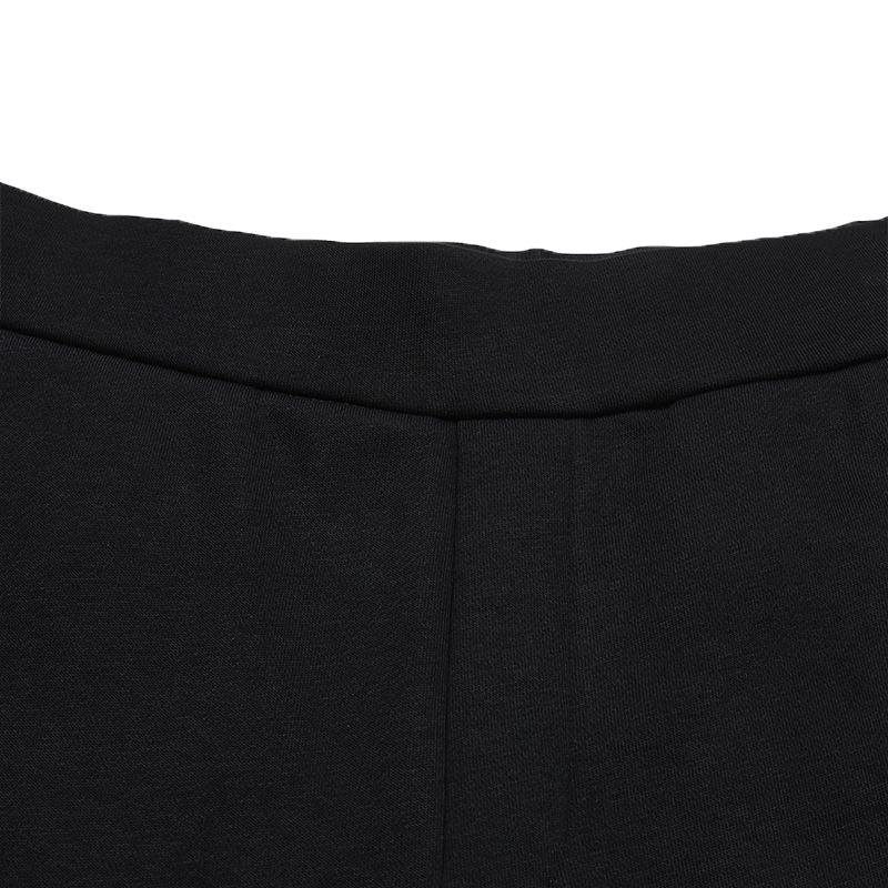 Fila White Classic Fashion Simple Basic Solid Color Retro Daily Versatile Casual Flared Knit Sports Pants Women Bottoms Black F61W613603FBK
