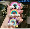 Cute Colorful Polymer Clay Children Headwear Rainbow Cloud Lollipop Hairpins