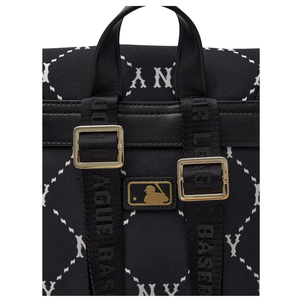 New MLB Polyester Backpack Regular Women's Black 7ABKMD45N-50BKS