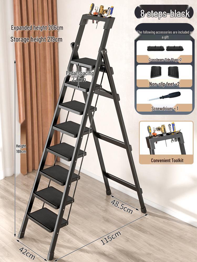 Compact Multi-Functional 4-Step Folding A-Frame Household Ladder