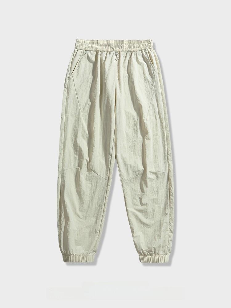 Acu Mens Casual Pants With Wrinkled Effect In Nylon For Summer Leisure Wear