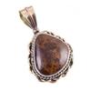 Natural Pietersite Gemstone 925 Solid Sterling Silver TwoTone Pendant 1.50" W2A01