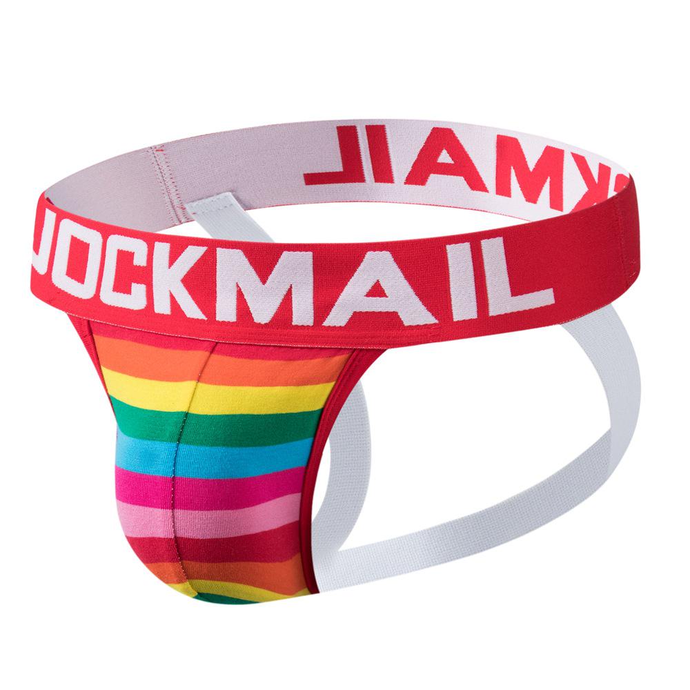 JOCKMAIL Mutande Uomo a Strisce Arcobaleno Vita Bassa in Cotone